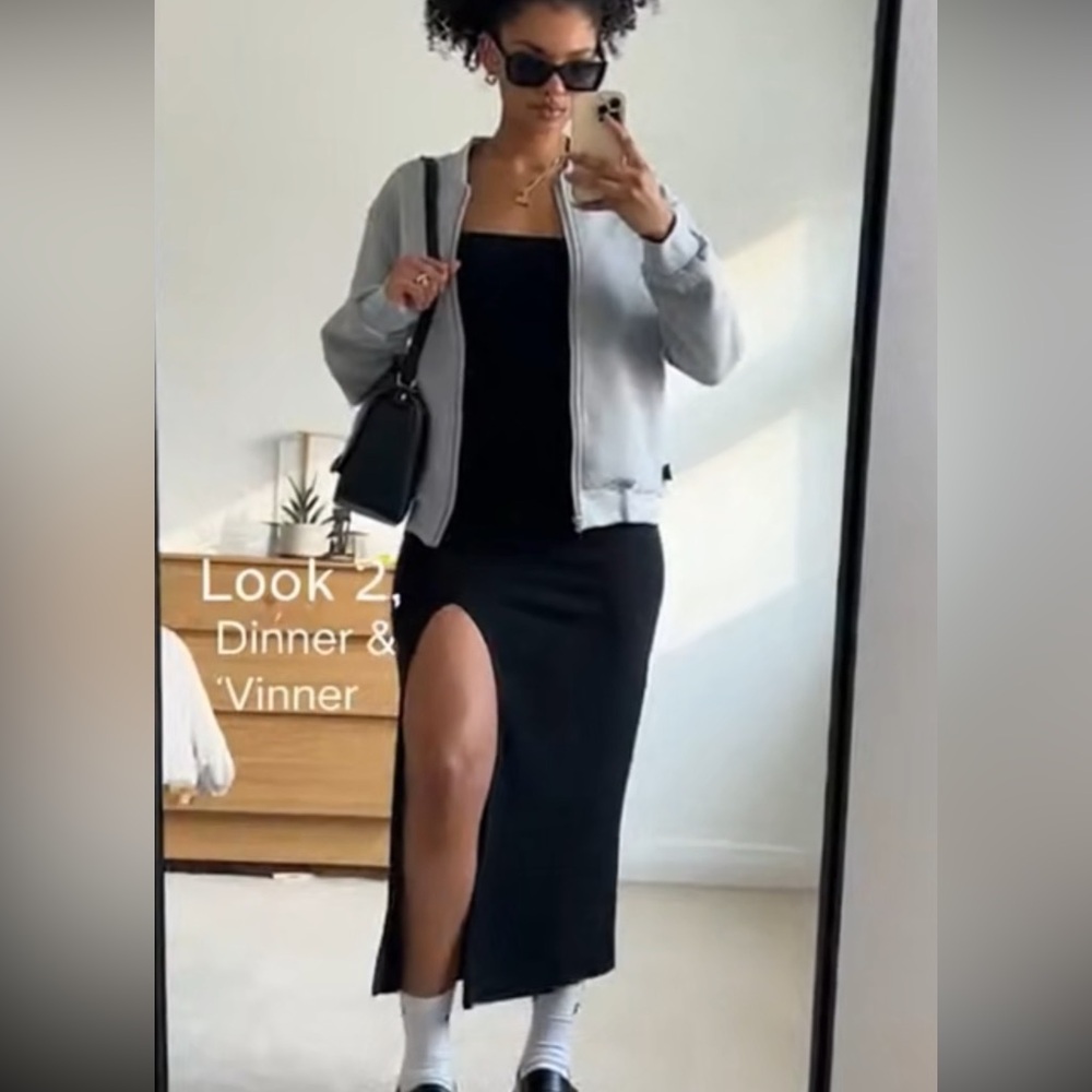 SHEIN Gray Bomber Jacket